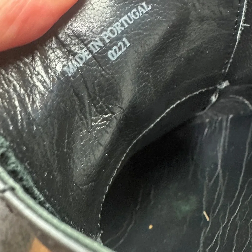 AllSaints Mens Black Leather Chunky Lug Sole Derby Jarred Shoes EU 44 US 11